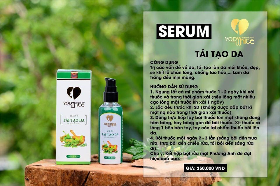 [TẶNG BALO TRÁI TIM]-SERUM Thảo Dược Tái Tạo Da Phương Anh Sạch Mụn Nám Tàn Nhang Se Khít Lỗ Chân Lông