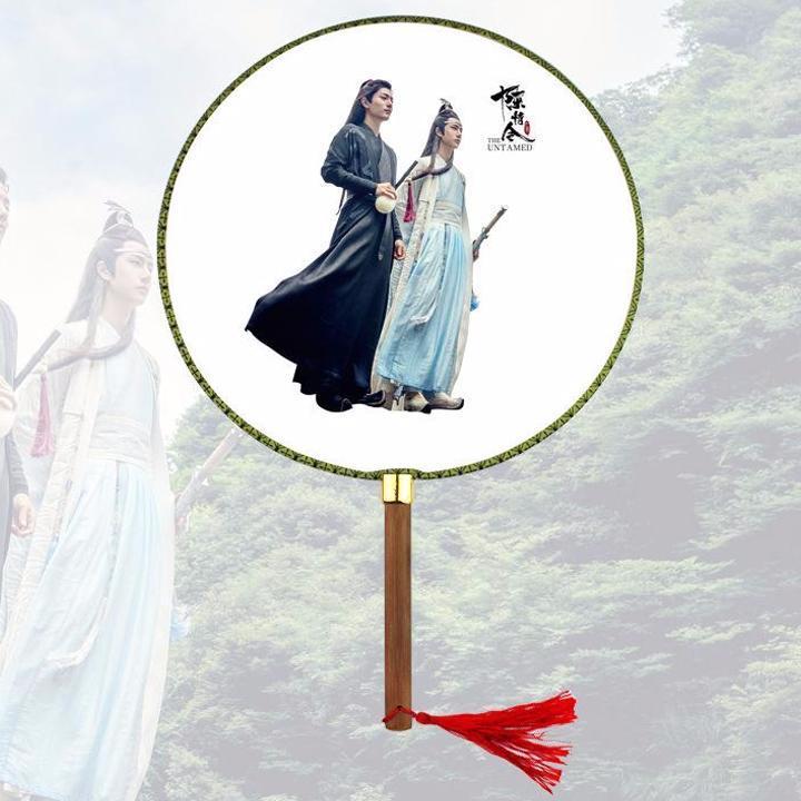 Quạt tròn Trần Tình Lệnh Tiêu Chiến Vương Nhất Bác quạt cầm tay cổ trang cổ điển cosplay Ma đạo tổ sư Lam Vong Cơ Ngụy Vô Tiện