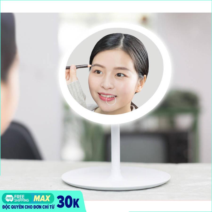 gương trang điểm để bàn  - gương trang điểm tròn có đèn led sạc đầu USB - gương trang điểm đa năng, tiện dụng (NHIỀU MÀU)