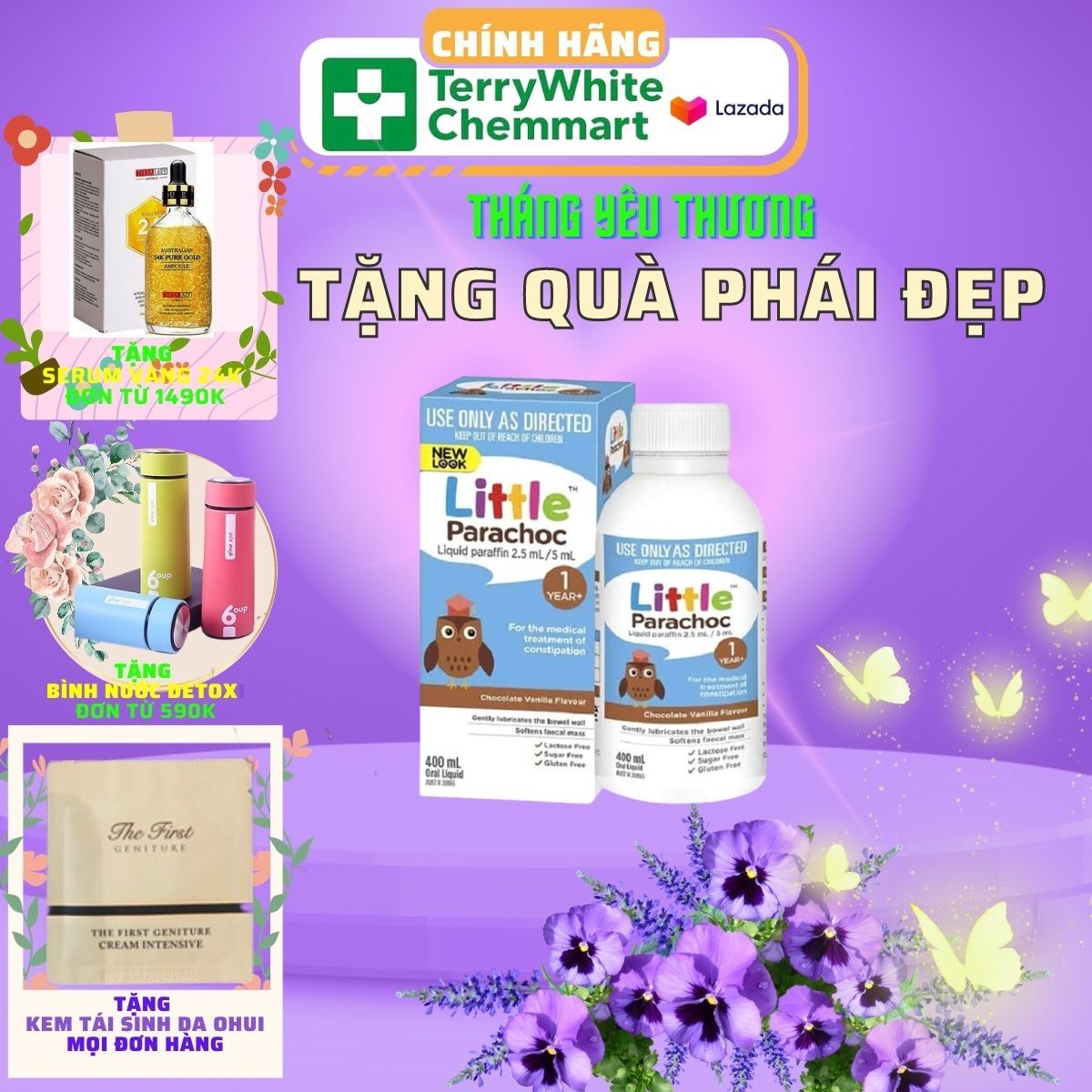 Siro trị táo bón parachoc cho trẻ của úc, 400ml