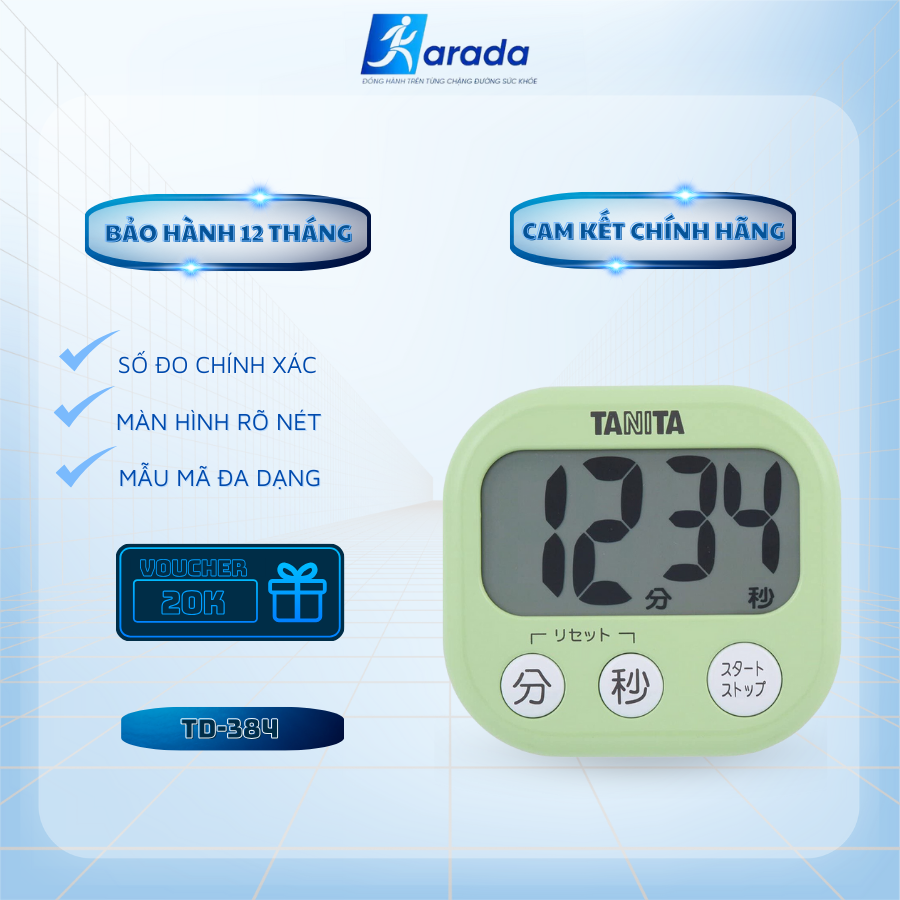 Đồng hồ đếm ngược hẹn giờ karada thiết kế nhỏ gọn tanita td-384