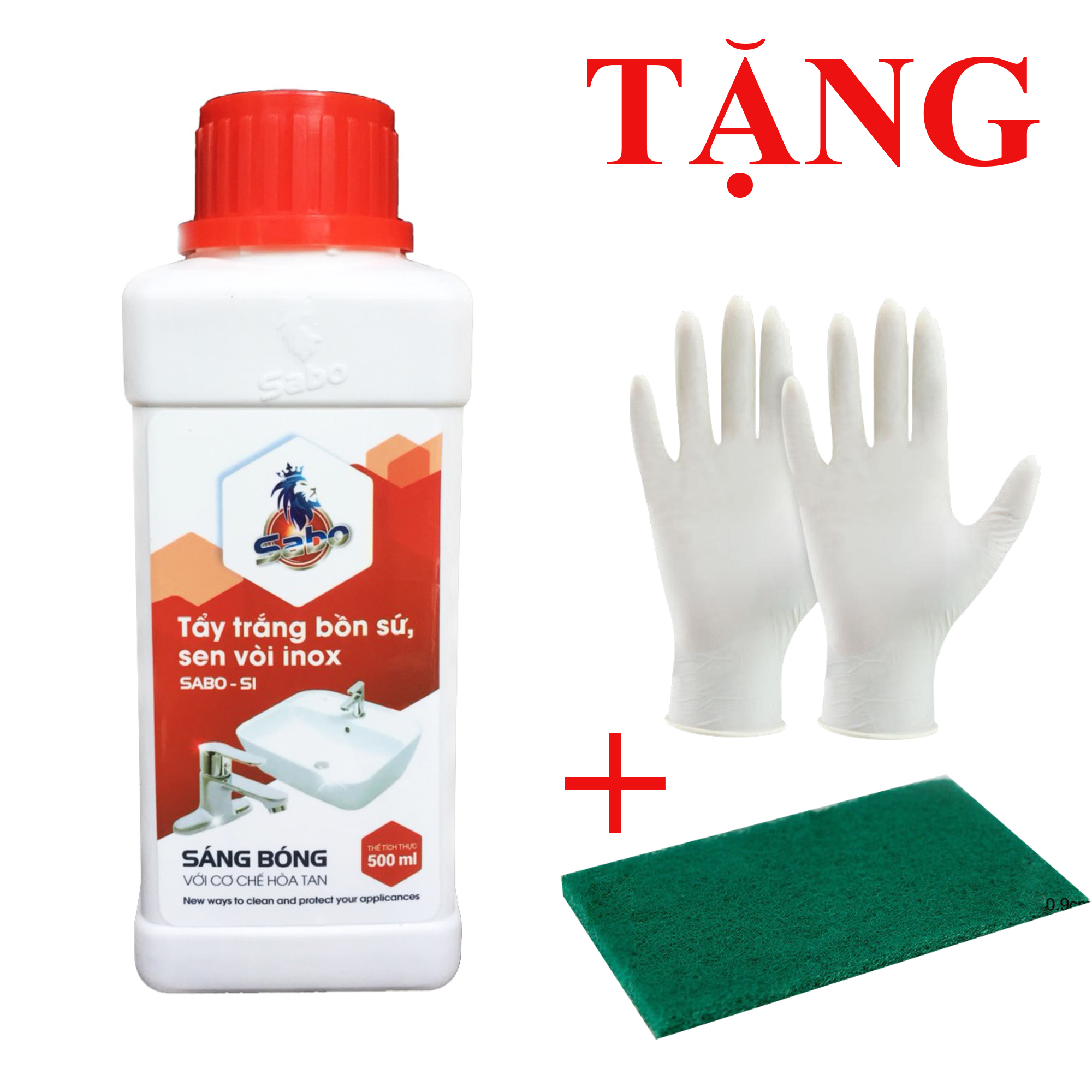 Chất tẩy đa năng sabo - si làm sạch bồn cầu vòi inox gạch men