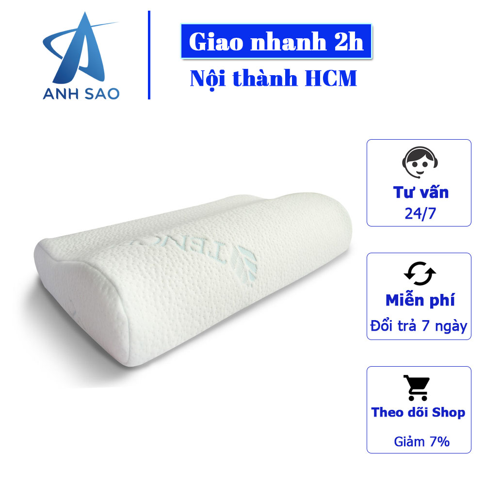 Gối Memory Foam Vadino - 50 x 30 x 8/10 cm - Gối Cao Cấp - Tốt cho cột sống - Ánh Sao[chăn ga gối đệm]