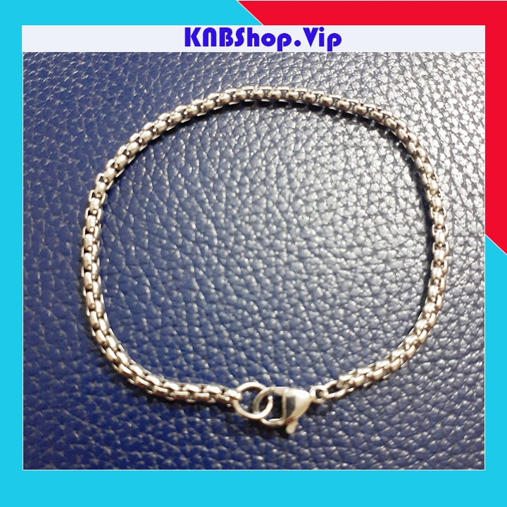 Lắc tay inox kiểu  Bông dừa khít 2mm đẹp, độc, không đen, chuẩn thời trang - Chọn size theo yêu cầu