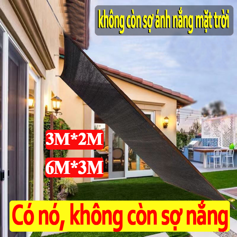 Lưới che nắng mưa ngoài trời(Lưới đen,tỷ lệ che nắng rất cao,2m6m)Lưới Che Nắng,lưới che nắng ngoài trời