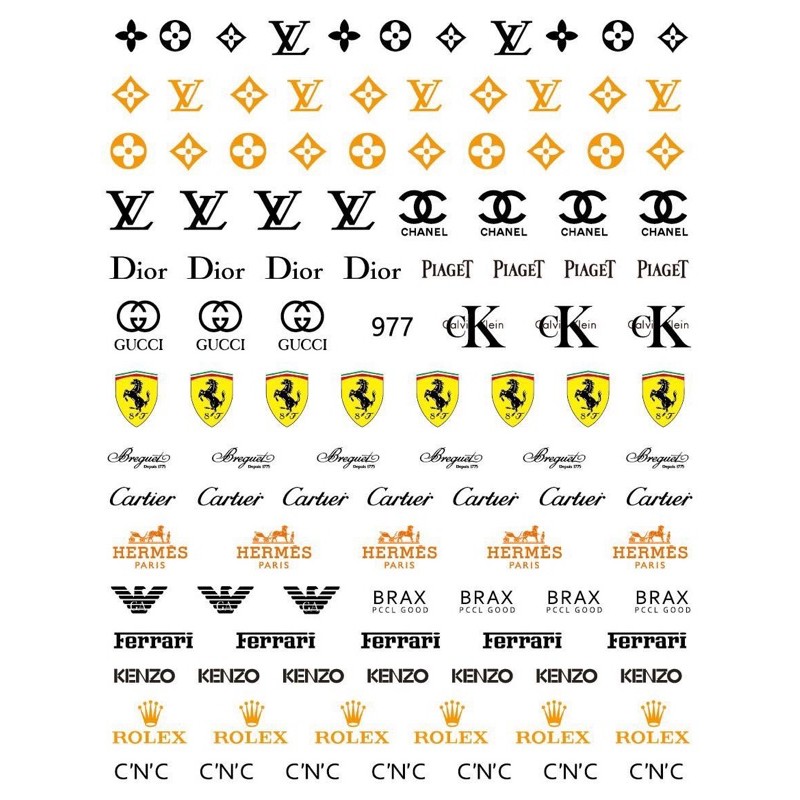 Sticker dán móng tay nail thương hiệu mẫu mới