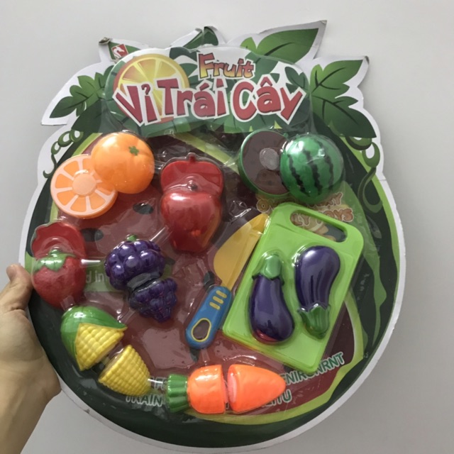 Đồ chơi vỉ cắt thái trái cây hoa quả dành cho bé