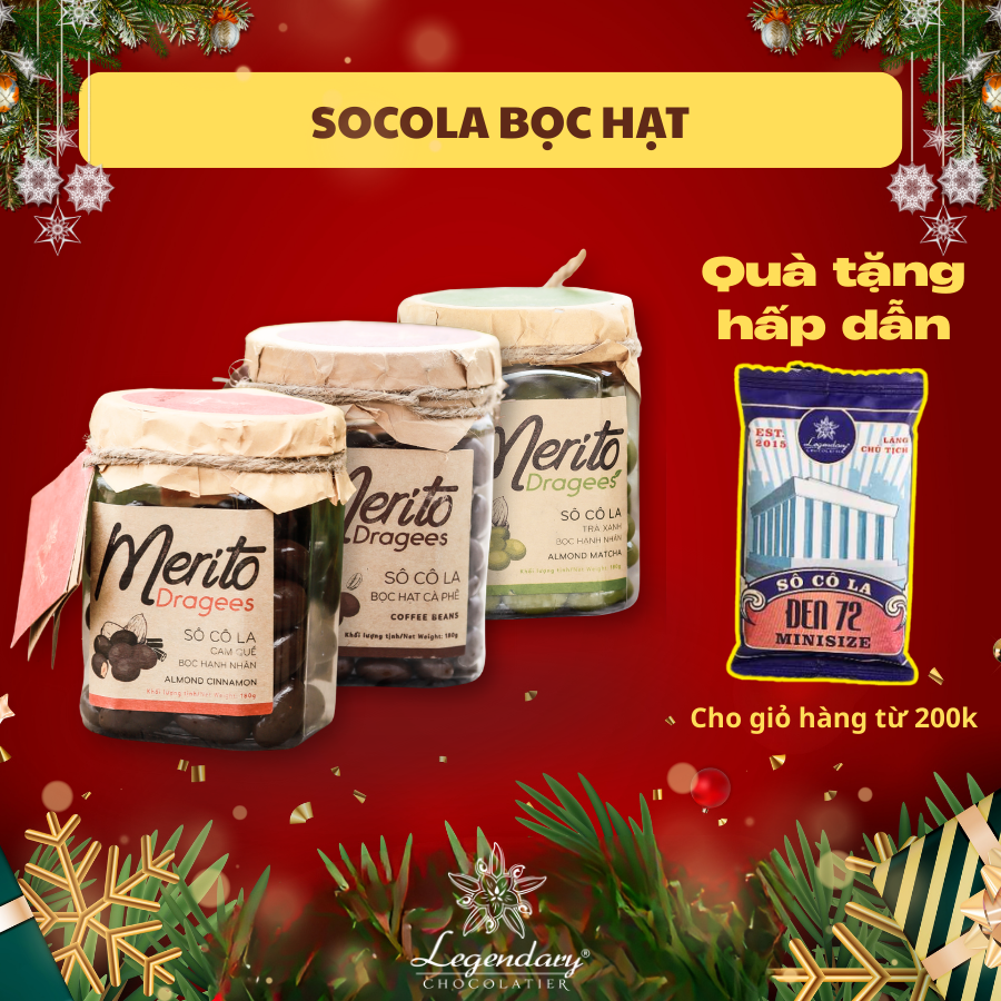 Socola Bọc Hạt Ăn Vặt Legendary - Socola Merito Dragees - Đồ ăn vặt cực ngon cho mọi lứa tuổi