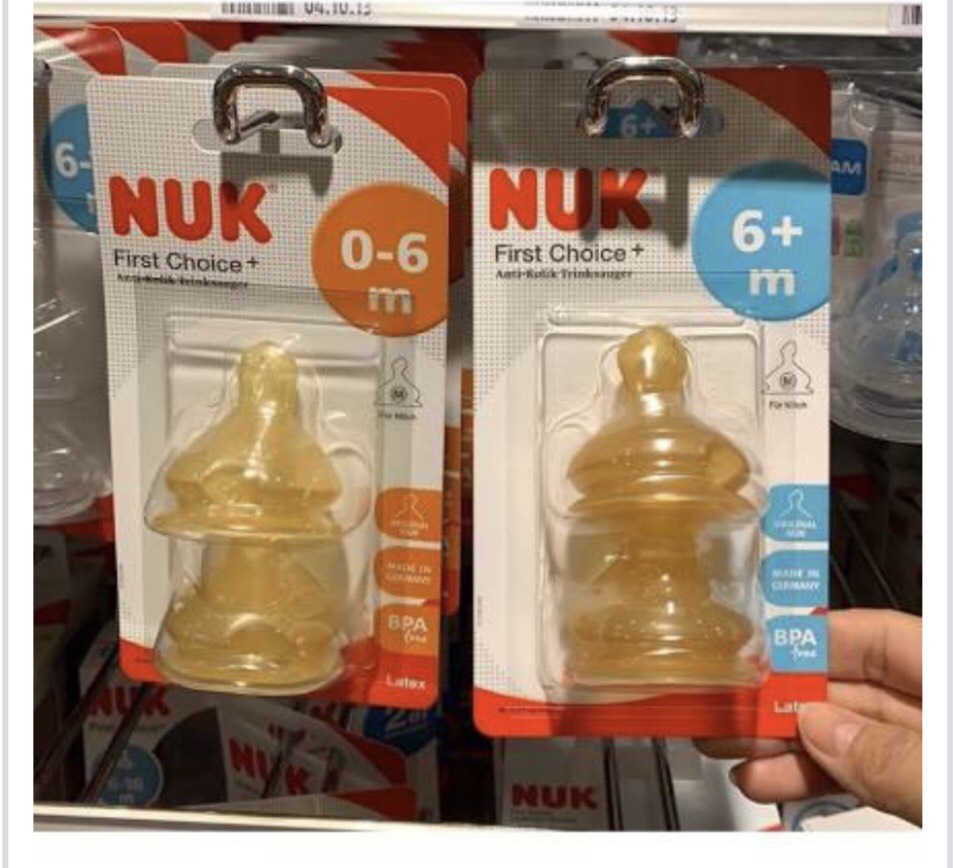 Núm ti nuk cao su cổ nhỏ và cổ rộng đủ size - sx đức