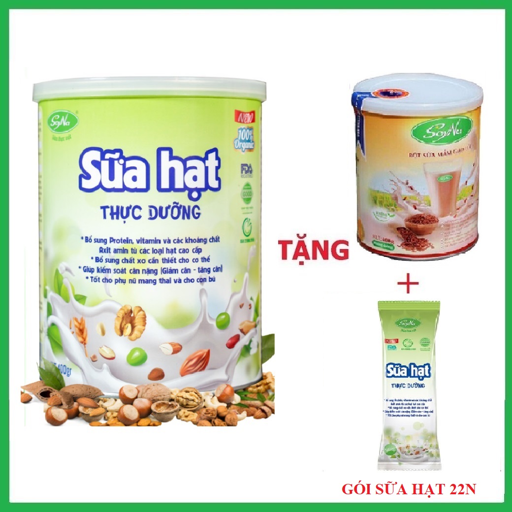 Sữa Hạt Thực Dưỡng SoyNa - Sữa Thực Vật - Cung Cấp Dinh Dưỡng Cho Cả Gia Đình - Ngon, Lành, Tiện Lợi, Hộp 800gr