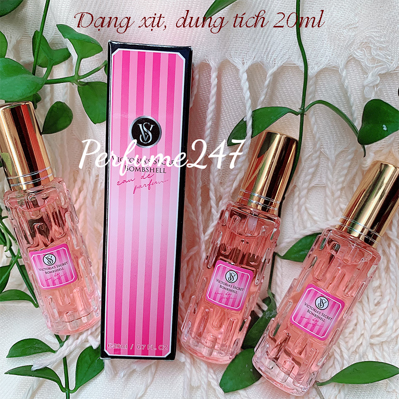 Combo 3 chai nước hoa nữ xách tay mini 20ml thơm siêu lâu- mùi bomshell