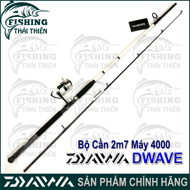 Bộ Cầu Câu Cá Daiwa Dwave 2m7 Máy 4000 Đã Vào Sẵn Dây Câu Daiwa Chính Hãng