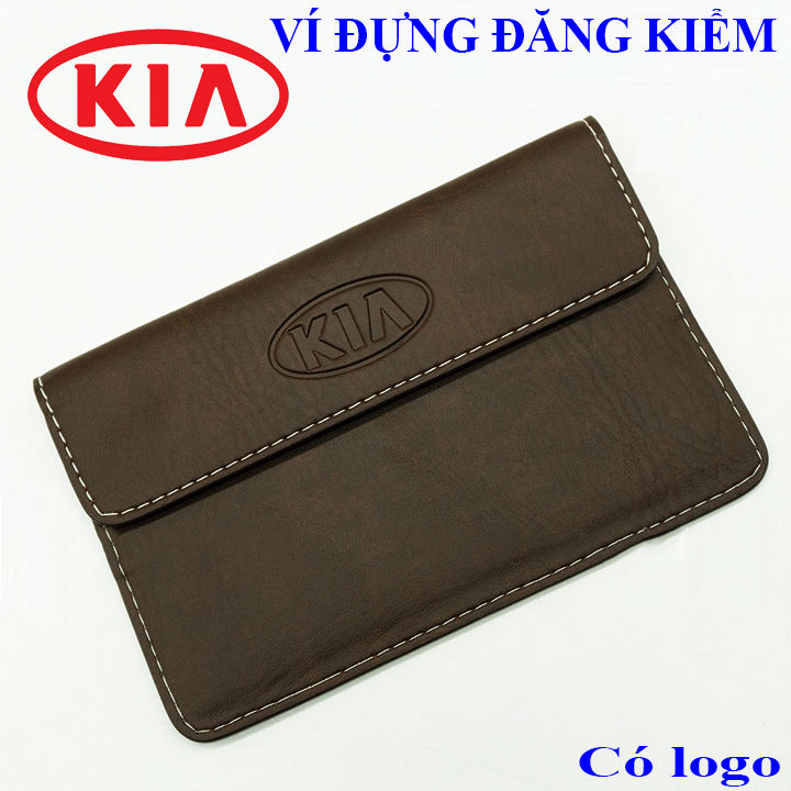 VÍ DA PU ĐỰNG ĐĂNG KIỂM, GIẤY TỜ Ô TÔ CAO CẤP ( Logo Kia )