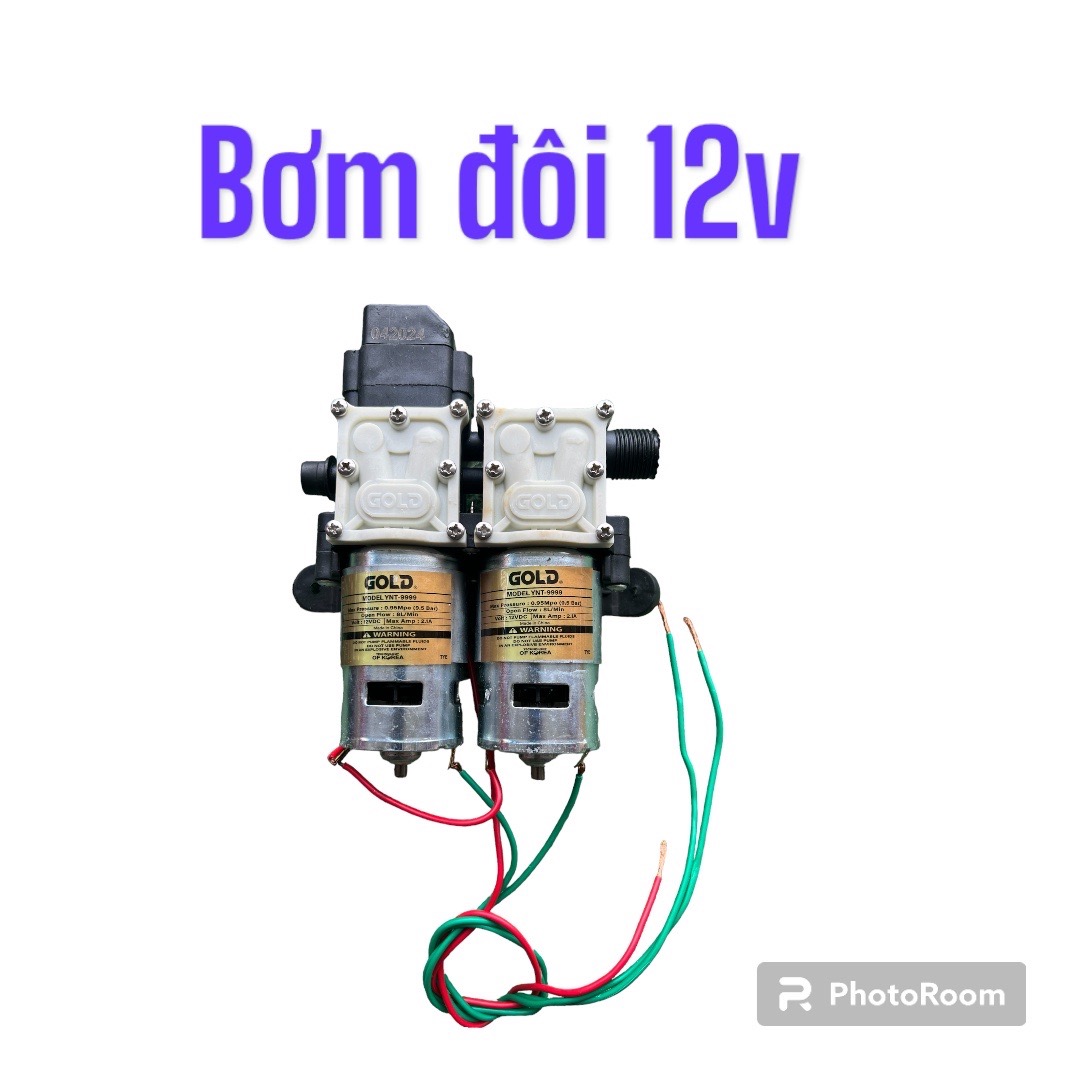 Bơm đôi bình xịt điện peacock-mitsudeguang-gold dùng bơm phun sương , phun diệt côn trùng