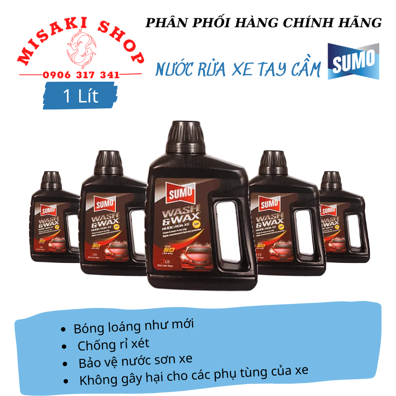 Combo 2 nước rửa xe sumo 1 lít | misakishop