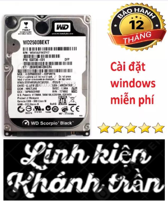 [HCM][FREESHIP] Ổ cứng Laptop 500GB/320GB/250GB/160GB/120GB cũ tháo máy Bảo hành 12 tháng(linhkienkhanhtran)