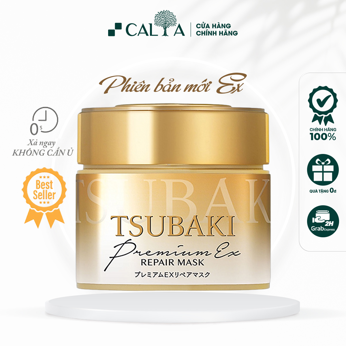 Mặt nạ ủ tóc tsubaki cao cấp phục hồi tóc hư tổn, chẻ ngọn - tsubaki premium repair mask 180g