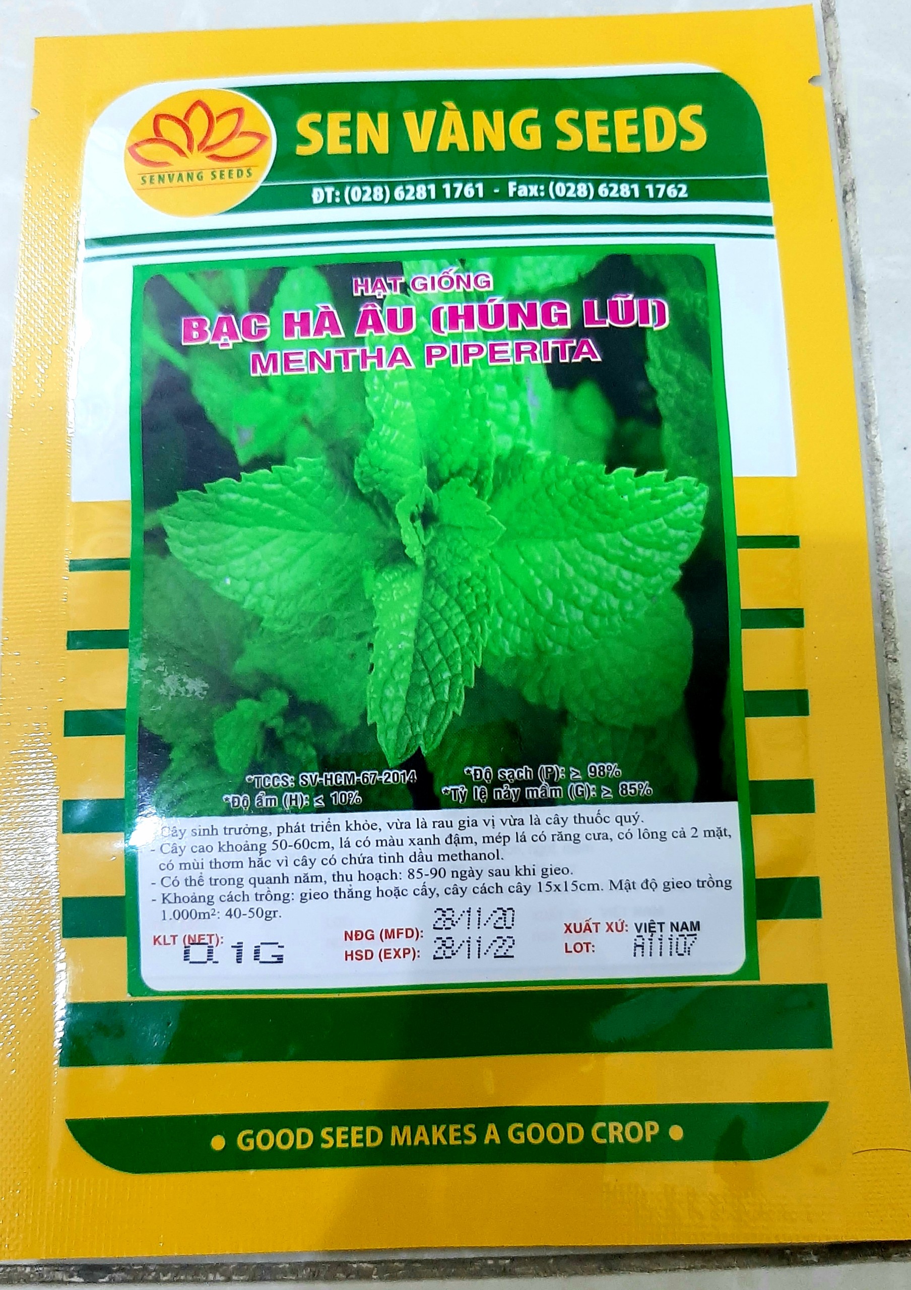 Bạc hà âu bịch 0.1gr