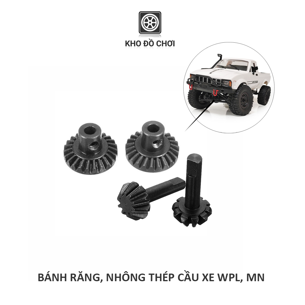 Bánh răng nhông thép lắp cầu xe wpl 1:16, mn 1:12