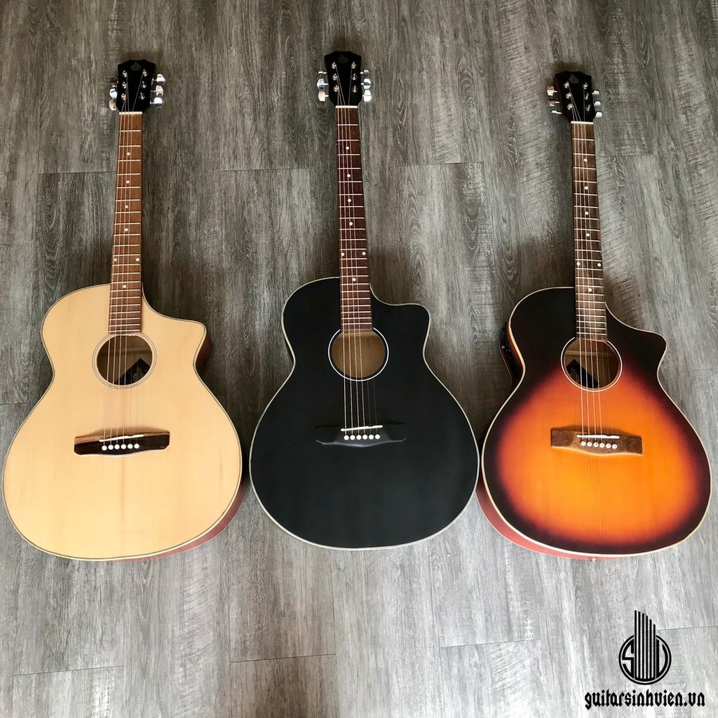 ❧  Đàn guitar acoustic tập chơi SV-A1 có ty chỉnh cần - Mặt gỗ thông nguyên tấm - Tặng 7 phụ kiện - Bảo hành 1 năm