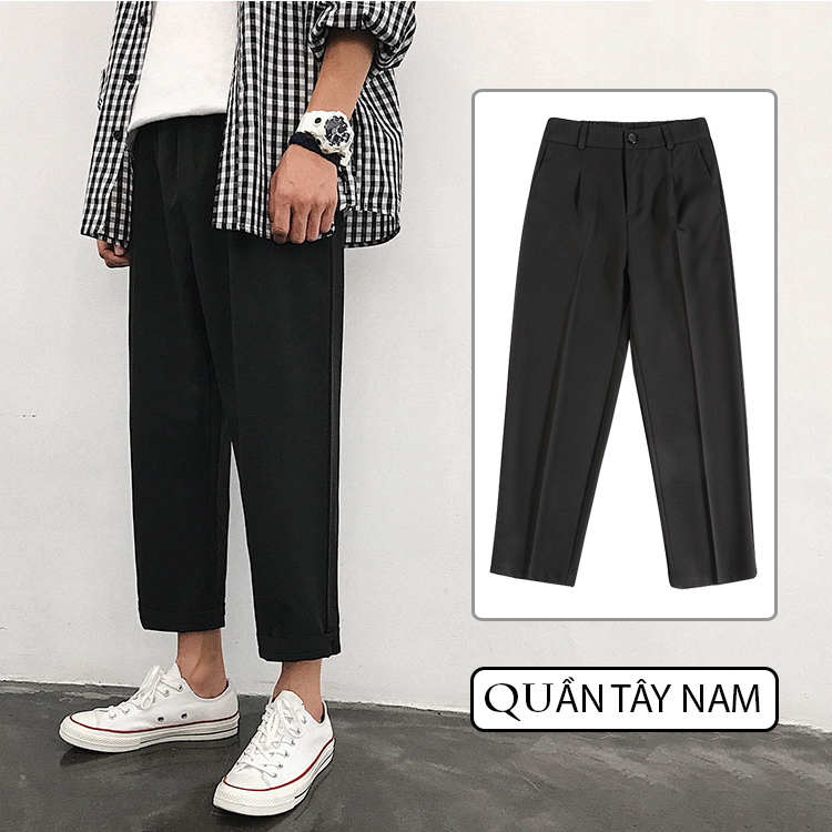 Quần Tây Nam Hàn Quốc Ống Rộng Dáng Baggy Cạp Cúc Thanh Lịch Thời Trang 4HER JOGGER NAM 9000063