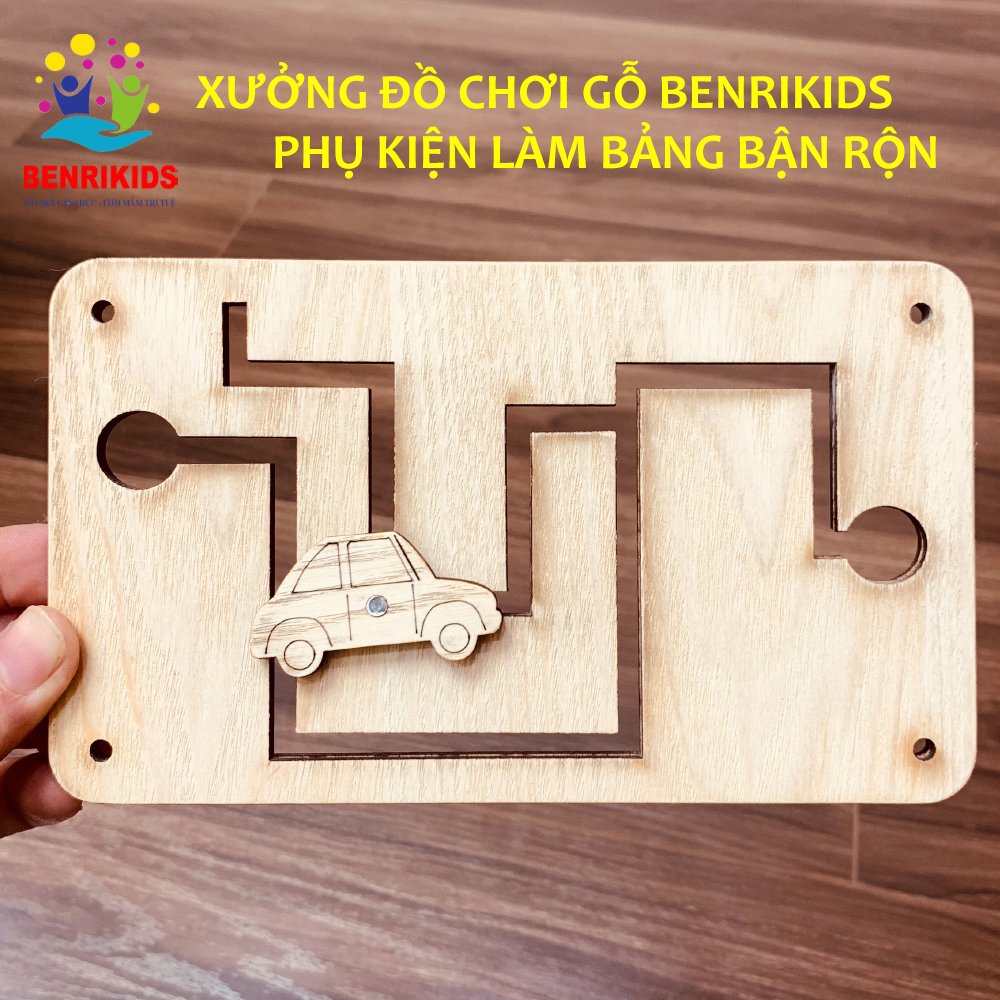 Đồ Chơi Trẻ Em Phụ Kiện Làm Bảng Bận Rộn Busy Board Bảng Mê Cung Ô Tô Tìm Đường, Đồ Chơi Gỗ Benrikids, Đồ Chơi Gỗ An Toàn Cho Trẻ Em