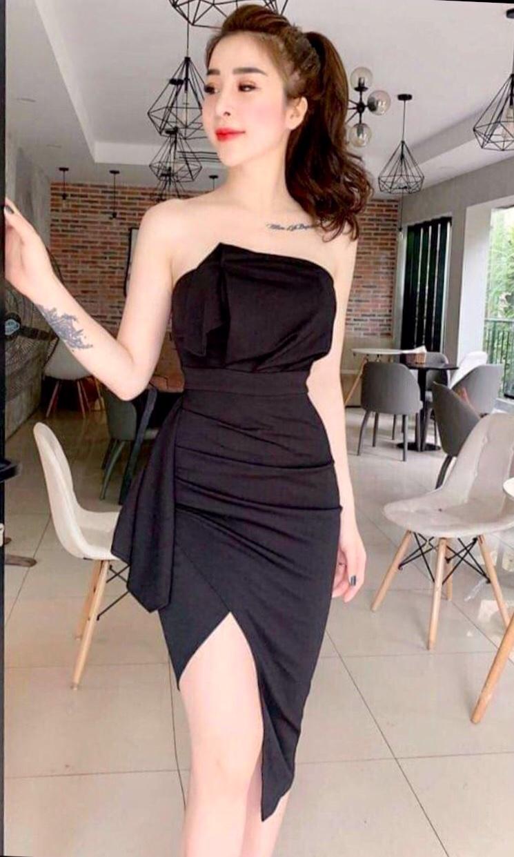 Đầm Ôm Body Xẻ Đùi Cúp Ngực Cực Kì Gợi Cảm-KIDLove Store Free Size 40-55Kg Hàng Giá Rẻ Chất Lượng Cao