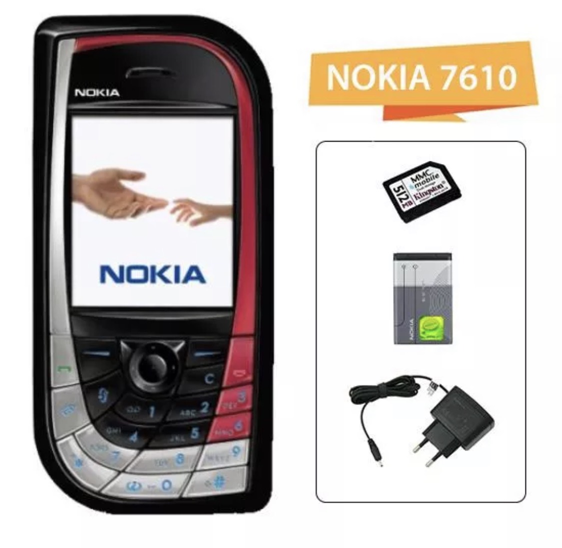 Điện thoại nokia 7610 chính hãng - chiêc lá lớn - kèm pin sạc