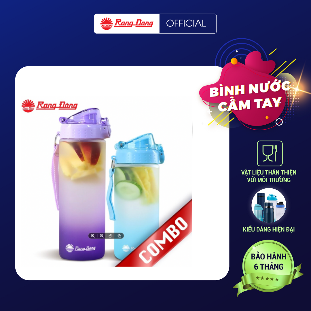 COMBO Bình đựng nước giữ nhiệt nóng và lạnh, an toàn với sức khỏe thân thiện môi trường hàng chính hãng Rạng Đông RD 07P1-05P1