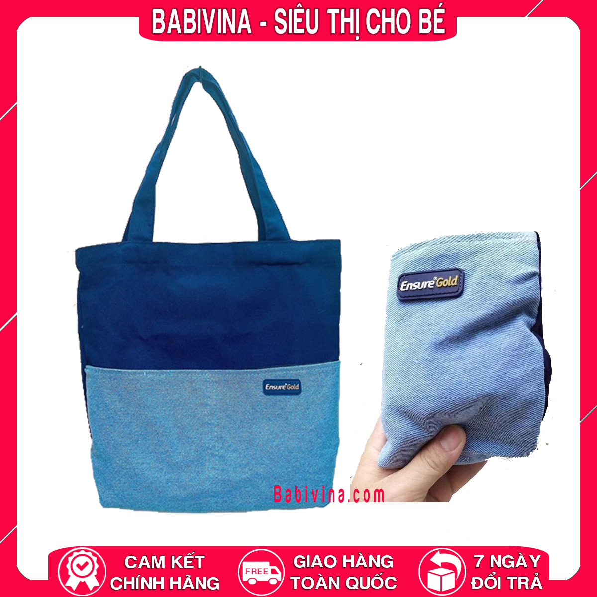 Túi xách đeo chéo vải jean