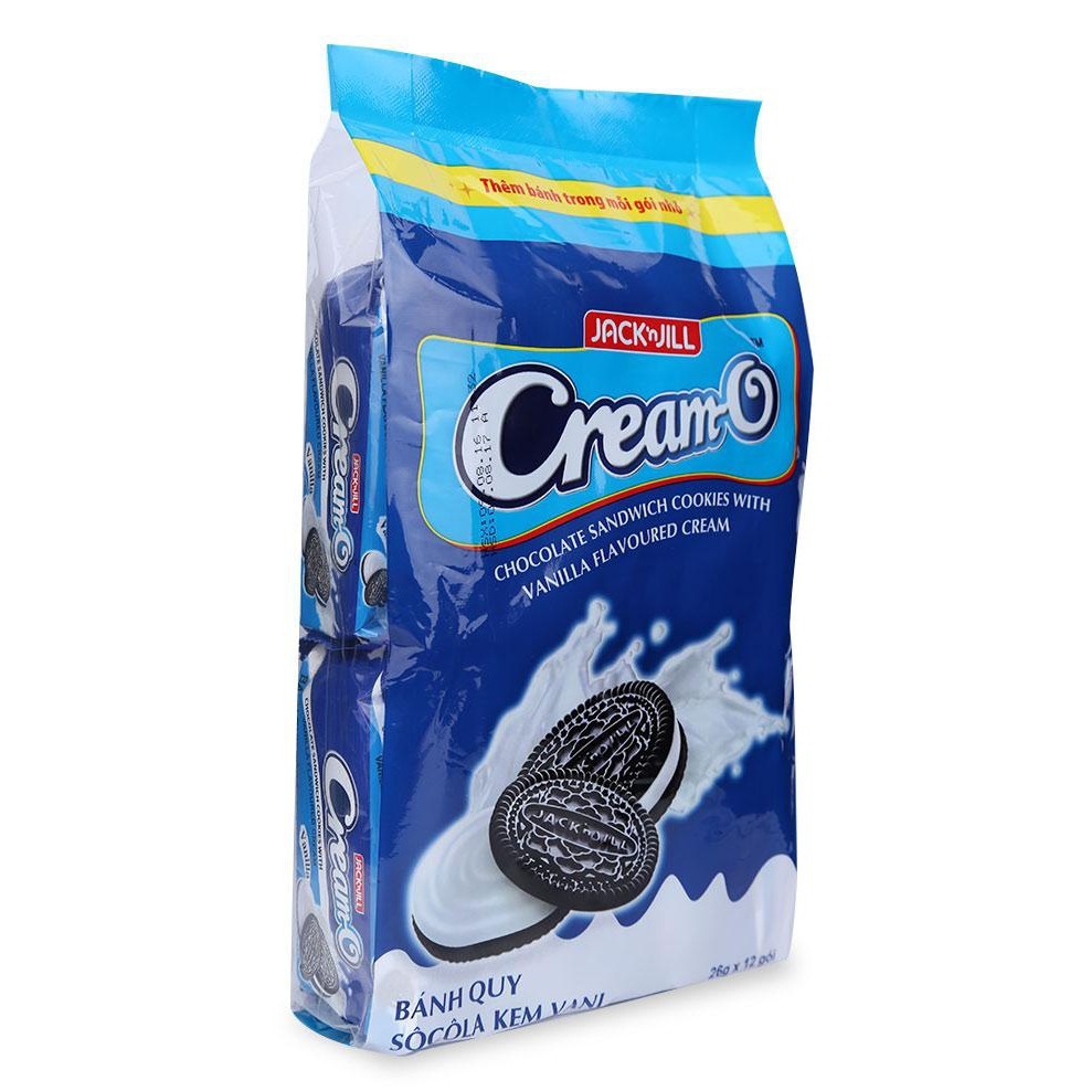Bánh Quy Cream-O Sôcôla Kem Vani Túi 12 gói x 26g