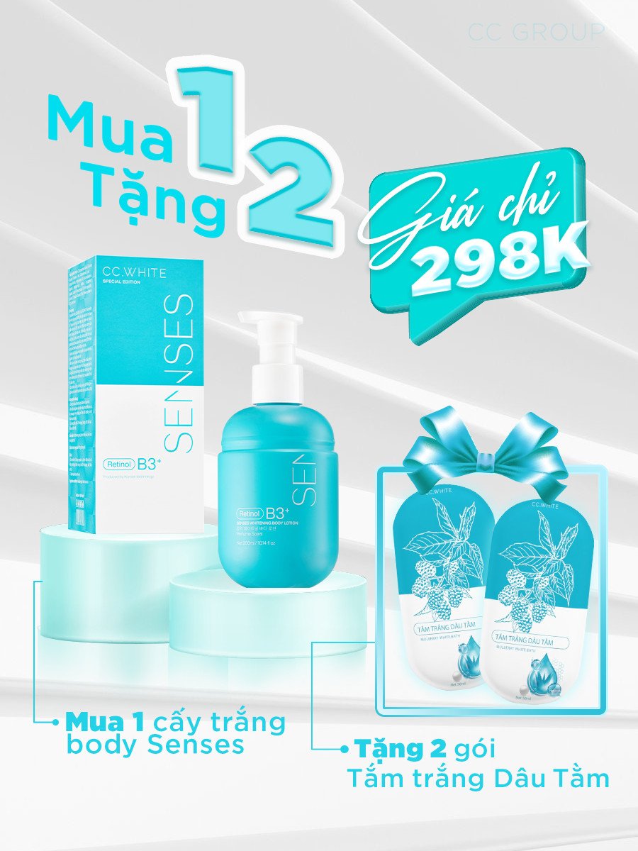 🌸🌸mua 1 tặng 2🌸🌸 cấy trắng body senses - kem body senses retinol ccwhite