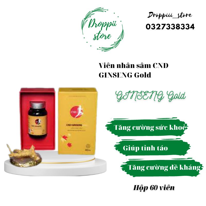 Viên nhân sâm canada cnd ginseng gold gốc rễ của sức khoẻ 500mg