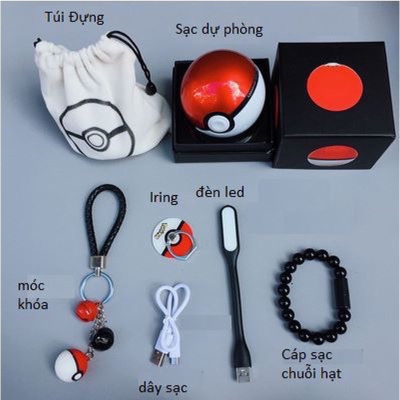 Combo Sạc Dự Phòng Pokemon ball