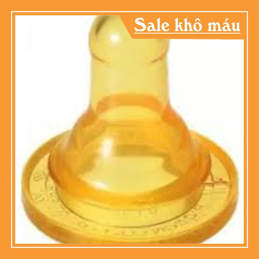 Núm ty cao su vàng thay thế bình sữa cổ hẹp