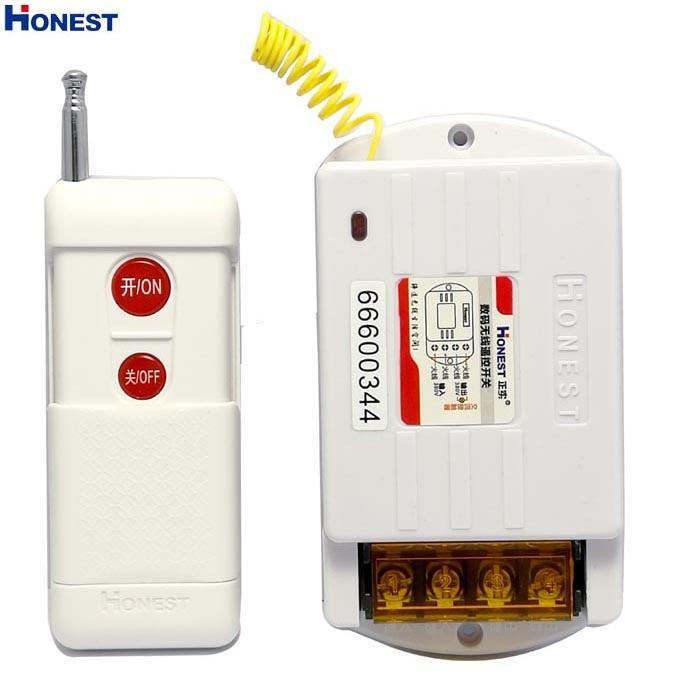 Công Tắc Điều Khiển Từ Xa Honest HT-6220ZR-1 30A/220V khoảng cách 100-1Km (NÚT ĐỎ) bộ công tắc điều khiển từ xa bật tắt máy bơm nước động cơ công tắc wifi công tắc điện thông minh điêu khiển từ xa
