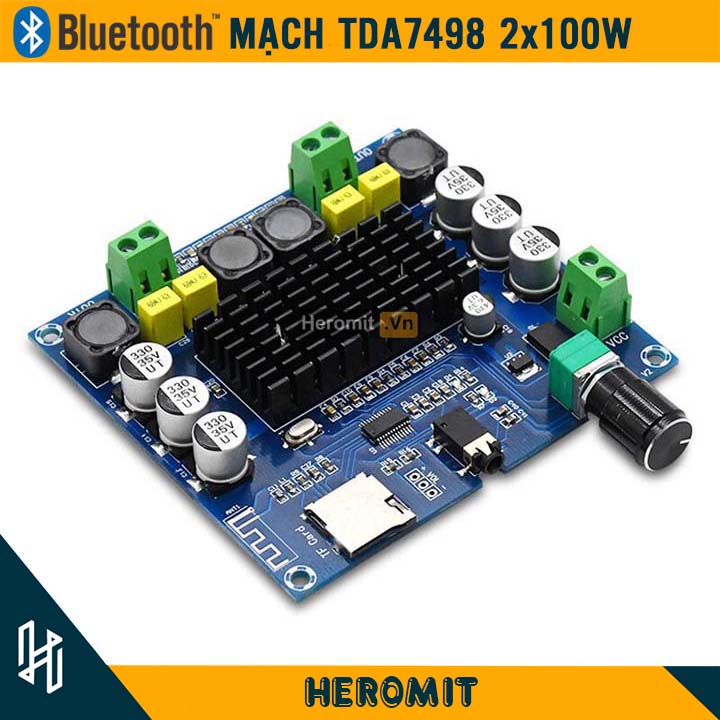 Mạch khuếch đại âm thanh tda 7498 bluetooth 2x100w