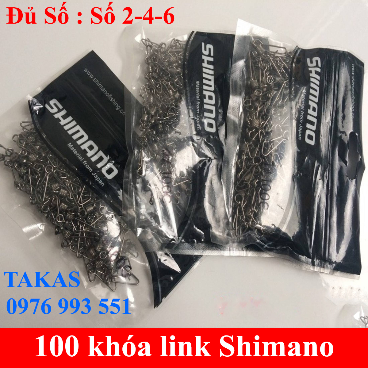 Bịch 100 cái Khóa link khóa, má ní câu cá Nhật chống xoắn Shimano cao cấp ( HCM)