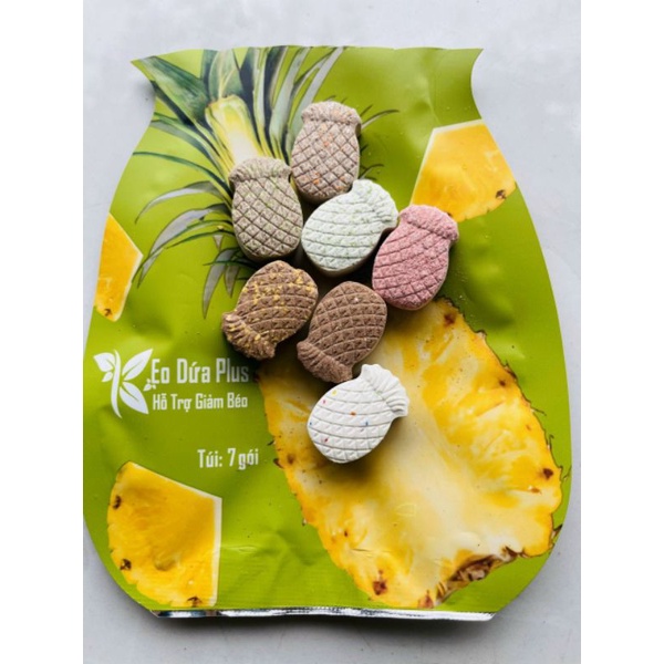 Kẹo dứa giảm cân plus 7 vị mẫu mới- thực đơn giảm cân VIC
