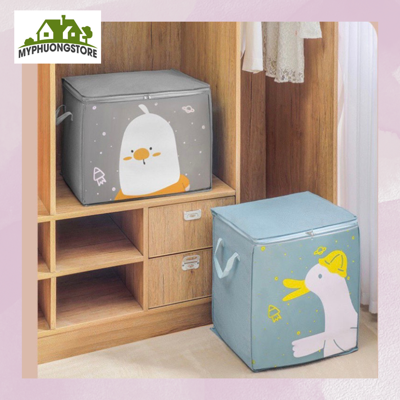 Túi đựng chăn cứng cáp, tiện lợi đựng chăn màn kích thước lớn