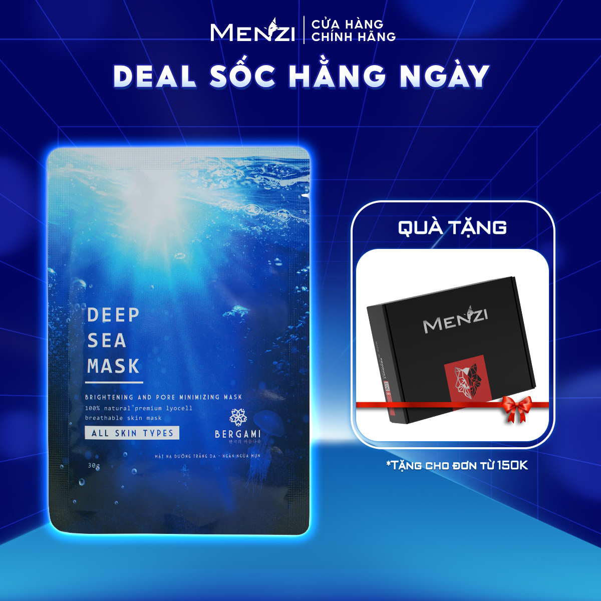 Mặt nạ giấy tinh chất tảo biển dưỡng ẩm Deep Sea 30g/miếng