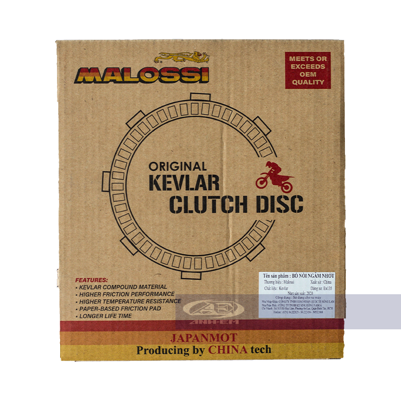 Bố nồi Exciter 135 - LC135 - Không côn - Ngâm nhớt (Malossi)