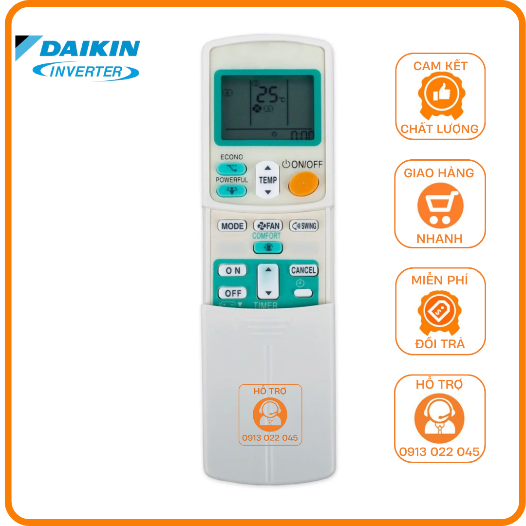 Remote điều hòa 1 và 2 chiều Daikin inverter