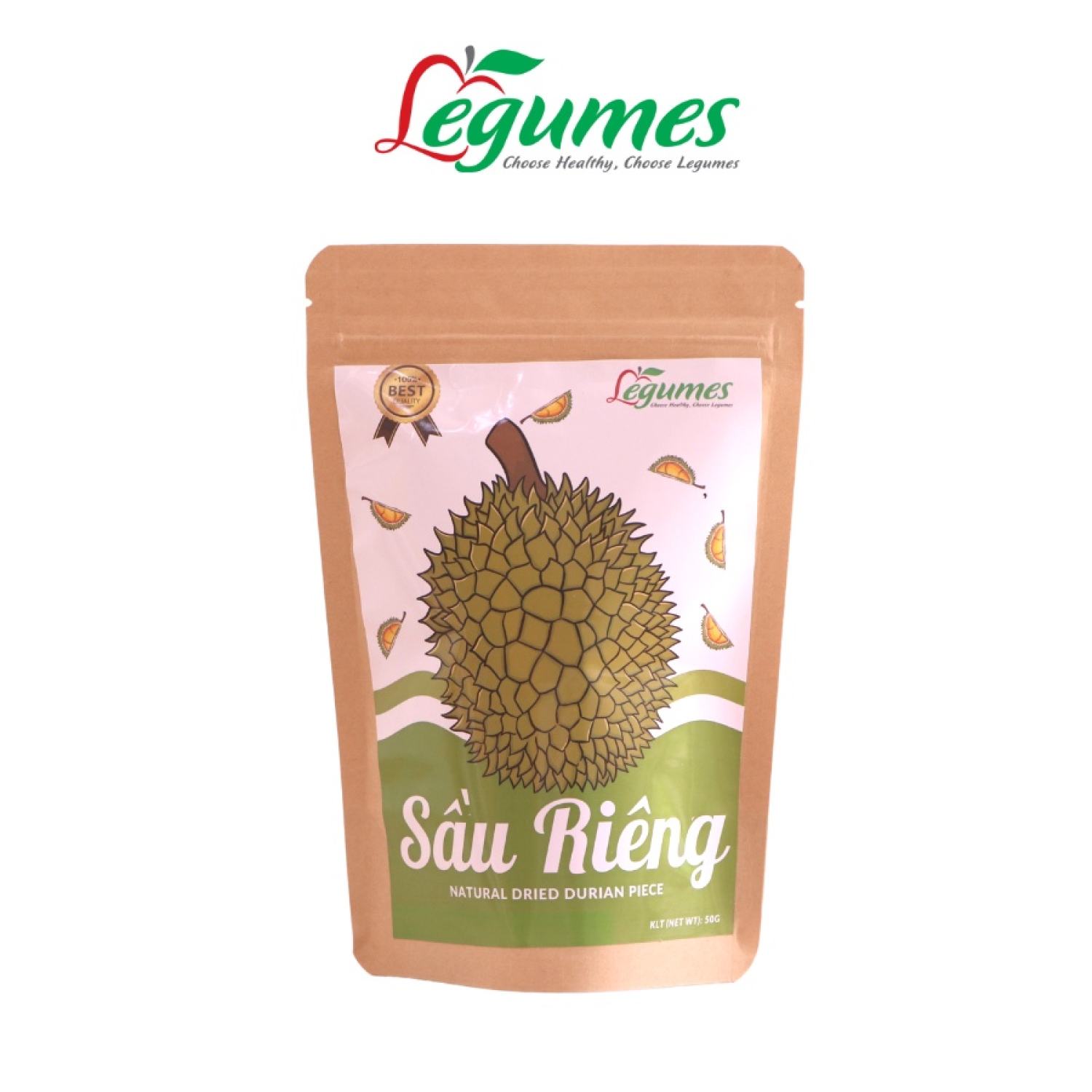Sầu riêng sấy lạnh không đường - Natural Dried Durian Piece