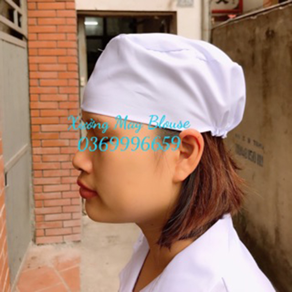 Mũ Vải Blouse Trắng Nam nữ - Mũ blu vải các màu