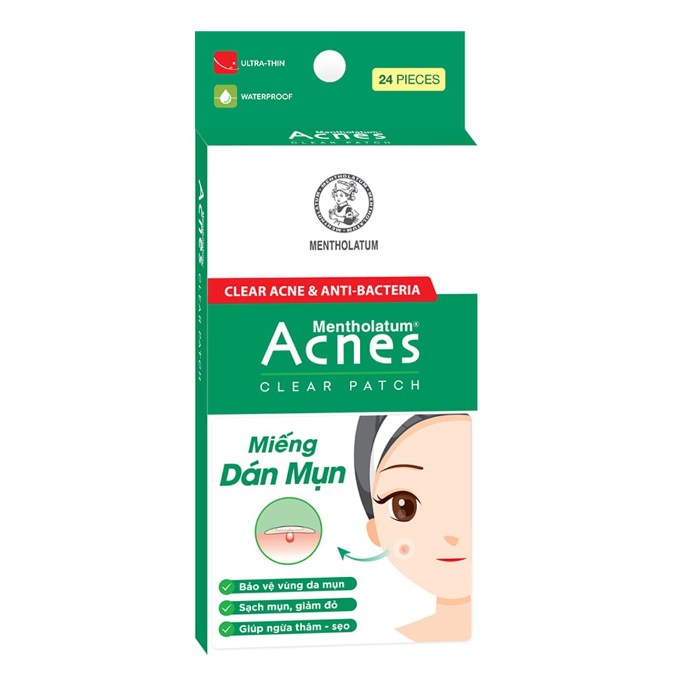 Miếng Dán Mụn Acnes Clear Patch Clear Acne & Anti-Bacteria 24 Miếng  2 Gói