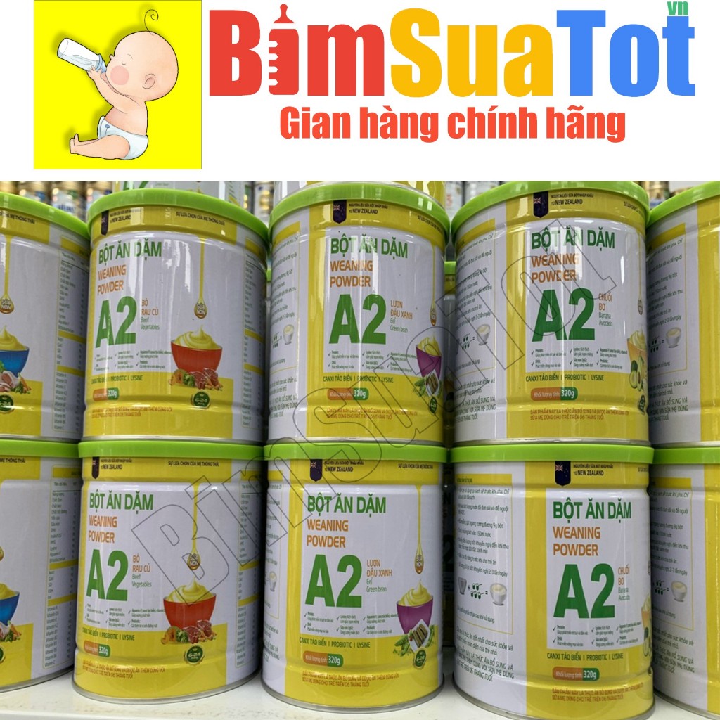Bột ăn dặm A2 đủ vị cho bé từ 4 tháng hộp 320g