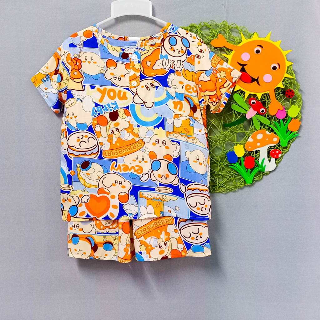 Bộ vải tole quần đùi tay ngắn, sát nách bé trai 14-15kg