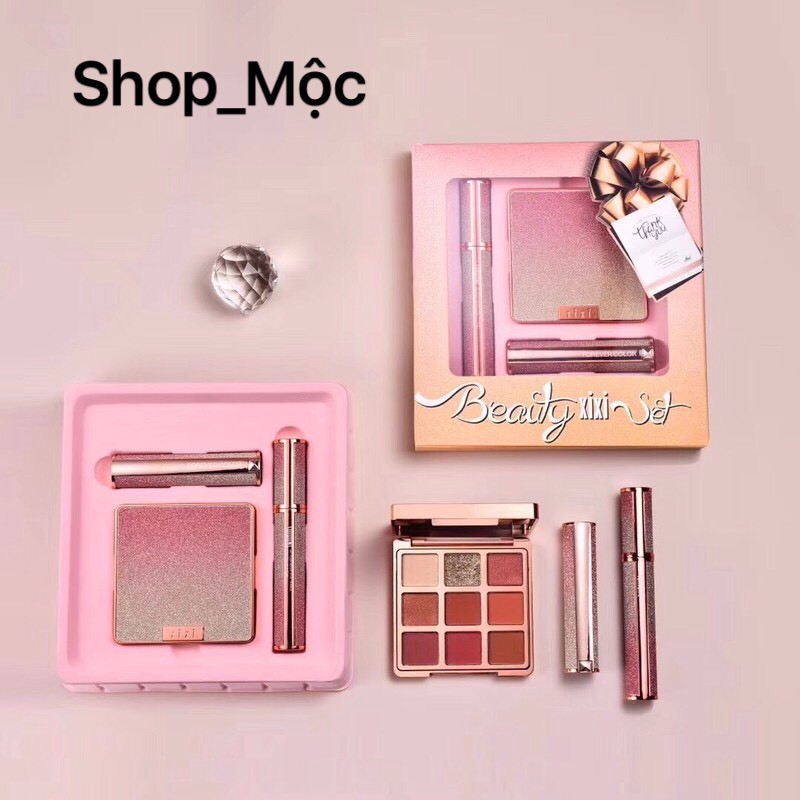 Set 3 món bảng phấn mắt-son lì-mascara Beauty Xixi nội địa Trung, sản phẩm đa dạng, chất lượng đảm bảo, an toàn cho sức khỏe người dùng, vui lòng inbox để shop tư vấn thêm