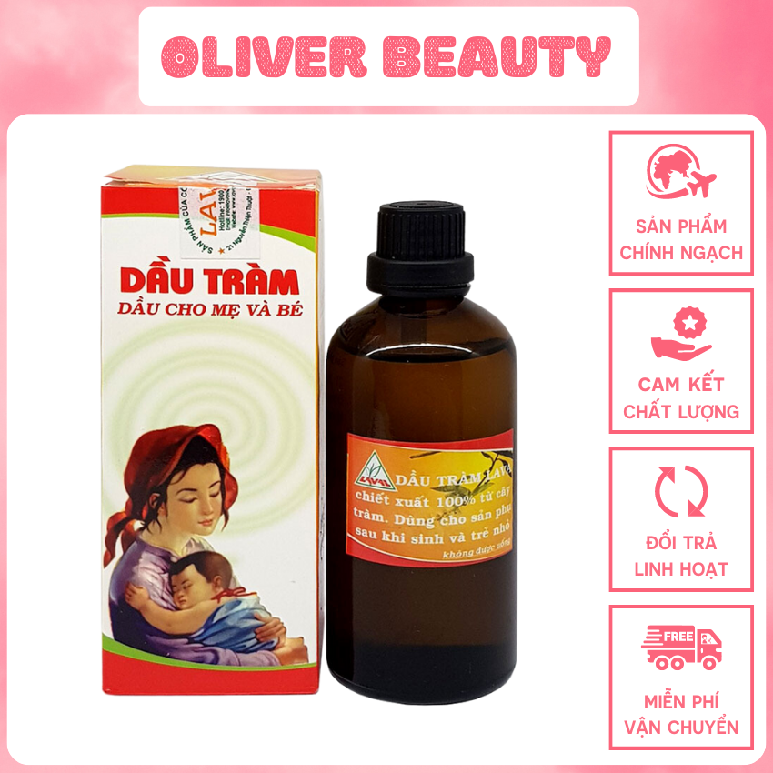 Dầu Tràm LAVA- Dầu Cho Mẹ và Bé 100ml, giúp phòng ho và cảm lạnh, giúp giữ ấm và thư giãn, ngừa và giảm côn trùng cắn, nghẹt mũi và chảy mũi nước, có tác dụng sát khuẩn - Oliver Beauty